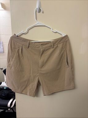 YoungLA Khaki Flat-Front Chino Shorts